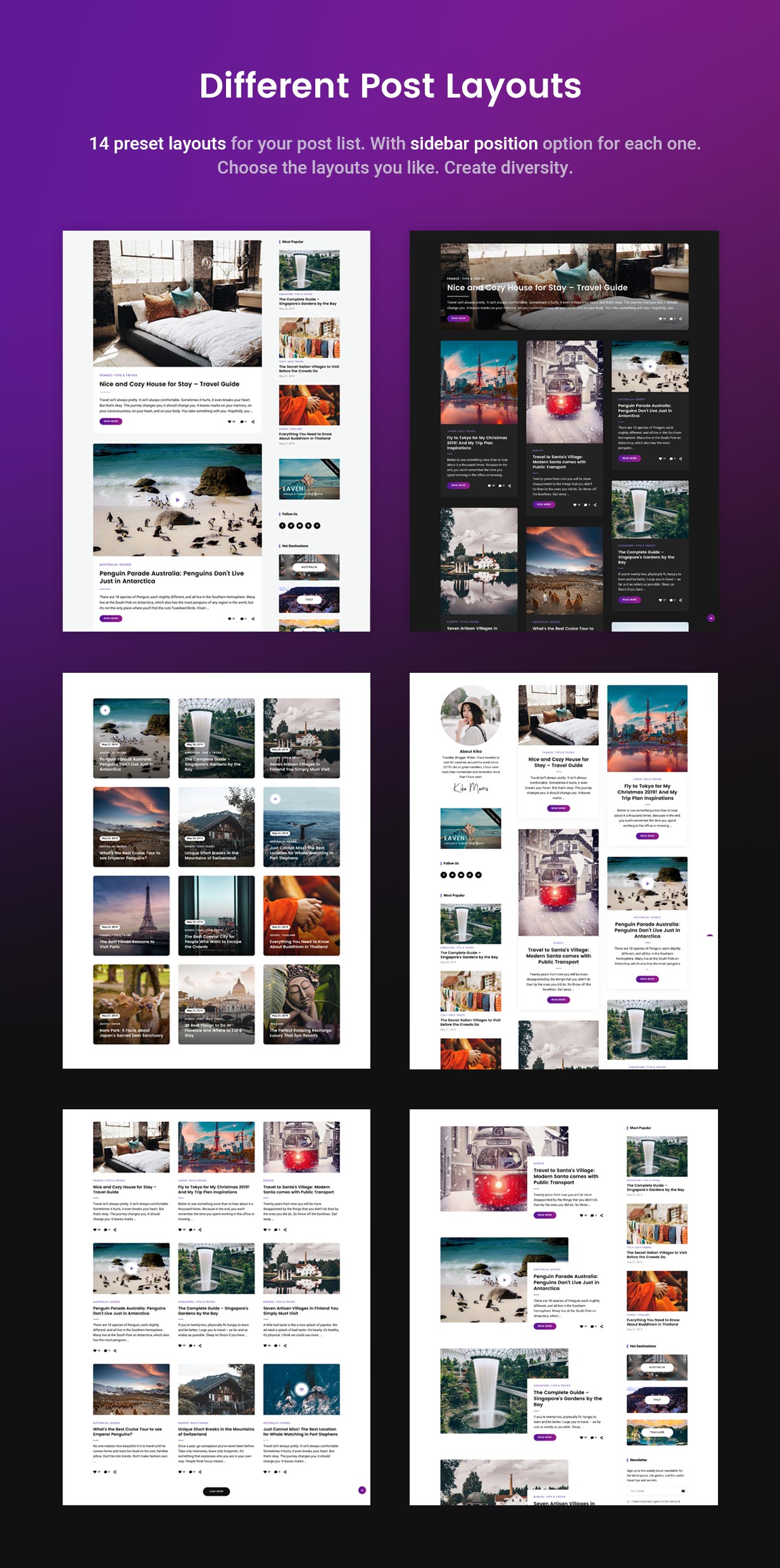 14 Posts Layout Variations