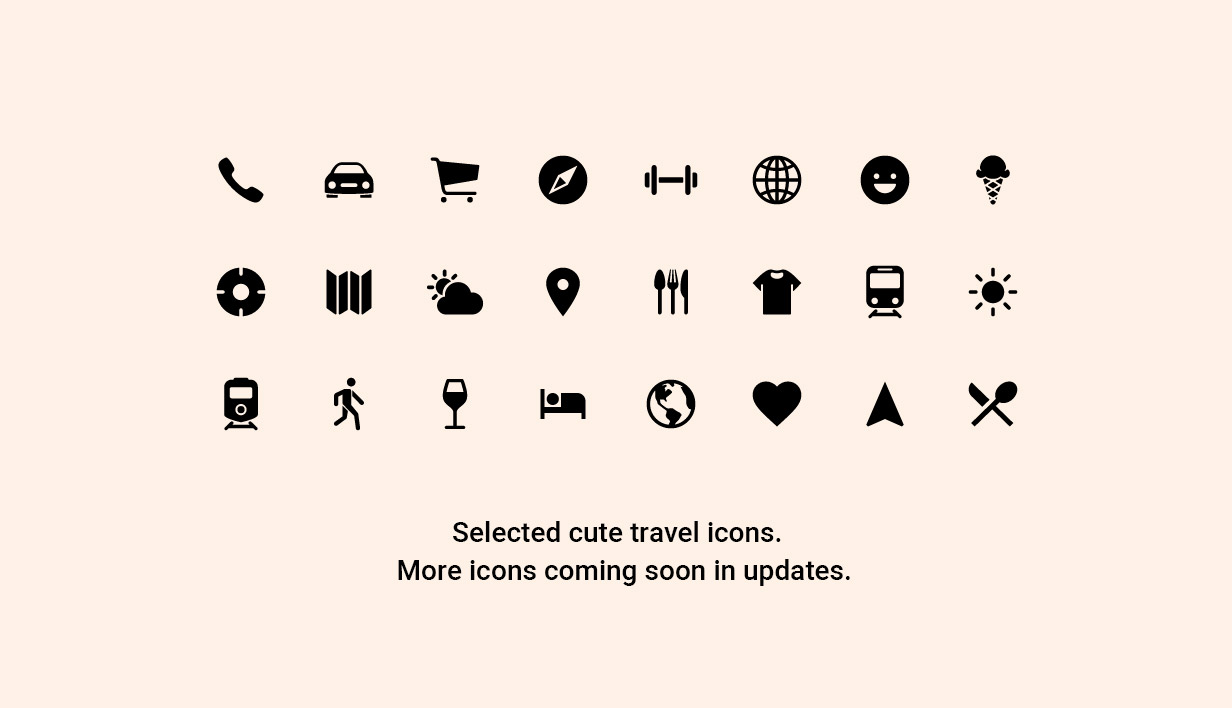 Content Navigation - Travel Icons