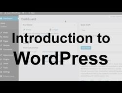 WordPress Tutorial 1: Introduction