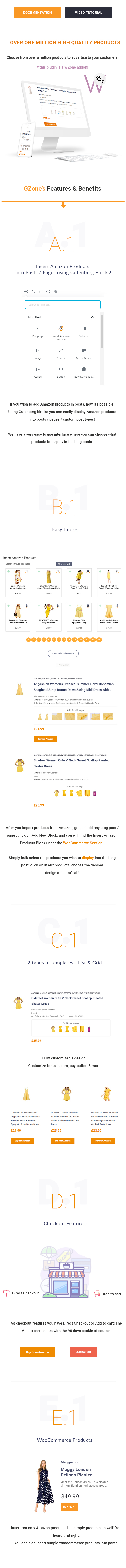 GZone - Insert Amazon / WooCommerce Products into Posts / Pages - 1