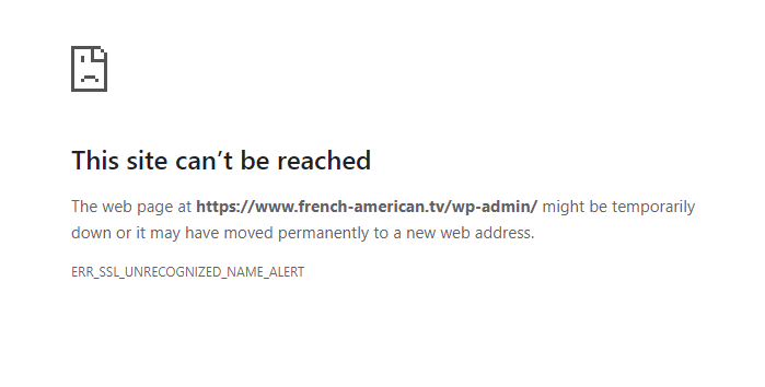 this thing happen when I try to access my wordpress website's dashboard